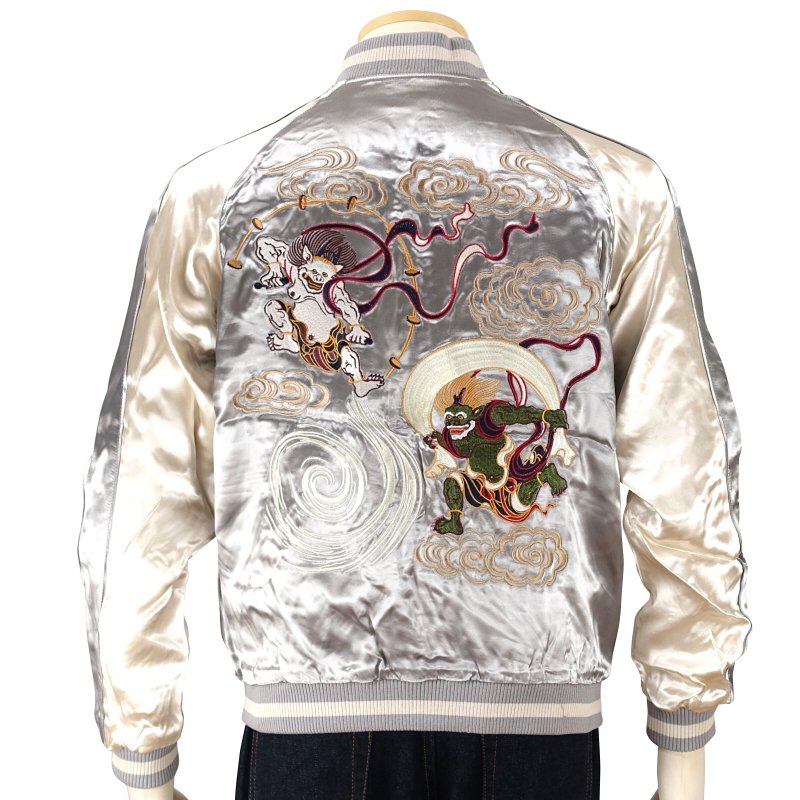 風雷神スカジャン 3RSJ-003　Japanesque　ジャパネスク 和柄