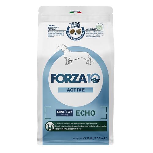 FORZA10 Active ミニ エコー アクティブ 小粒 1.5kg [ ドッグフード ドライフード フォルツァディエチ 療法食 耳管 外耳 外耳炎 耳の皮膚炎感染症 合併症 耳の異臭 エコー アクティブ ]