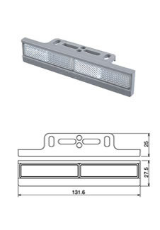 全商品ポイント5倍 5個までゆうパケット送料299円]前かご取り付け用フロントリフレクター RR-0217-GEW BF-1金具付き