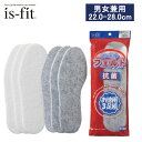 15日限定ポイント8倍(要エントリー&楽天カード決済) is-fit フエルトインソール 抗菌入 3足入り 男女兼用 22.0〜28.0cm インソール 中敷き...