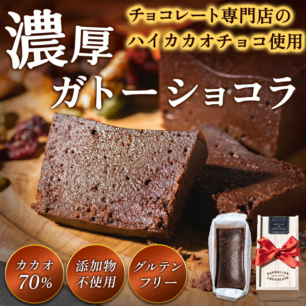 赤リボン付 ガトーショコラ ダンデライオン・チョコレート ｜バレンタイン ビーントゥバー クラフト スイーツ チョコレートケーキ グルテンフリー 誕生日 プレゼント 贈り物 ギフト サンフランシスコ 母の日