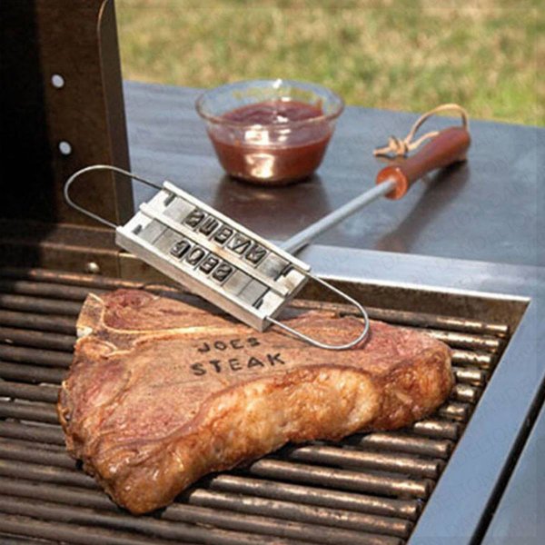 アウトドア バーベキュー ホットスタンプ 文字変更可能 ユニーク 屋外 焼肉 ステンレス鋼