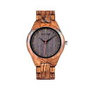 BOBO BIRD Q05 メンズ クォーツ 時計 ユニーク ゼブラウッド レジン 組み合わせ ケース 木製腕時計 Black dial 送料無料(2)