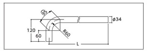 手すり(片端エンドバー) TS139CE2#NA L(mm):2000 カラー::木目調ナチュラル