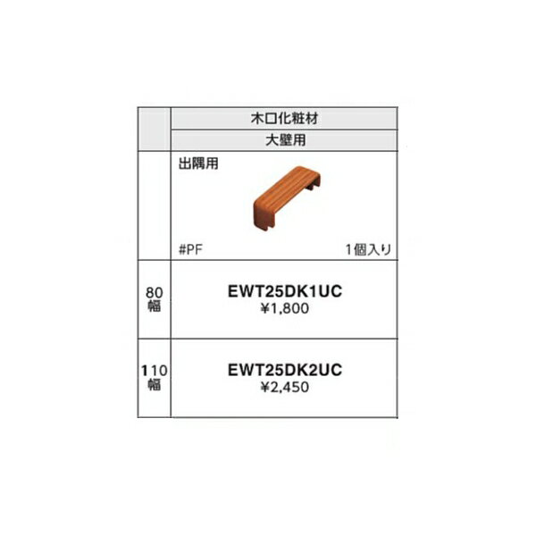 フリースタイル手すり用　木口化粧材 EWT25DK2UC#NF 幅(mm):110 カラー::ライトナチュラル