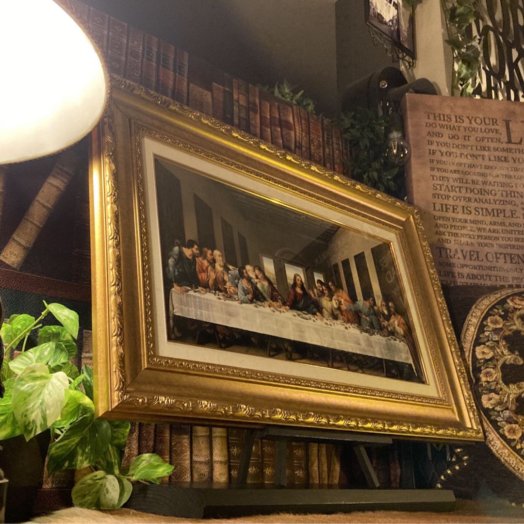 大特価SALE!! 立体複製名画シリーズ 高級金装飾額縁絵画!! ｢最後の晩餐｣!! ヨーロピアンク ...