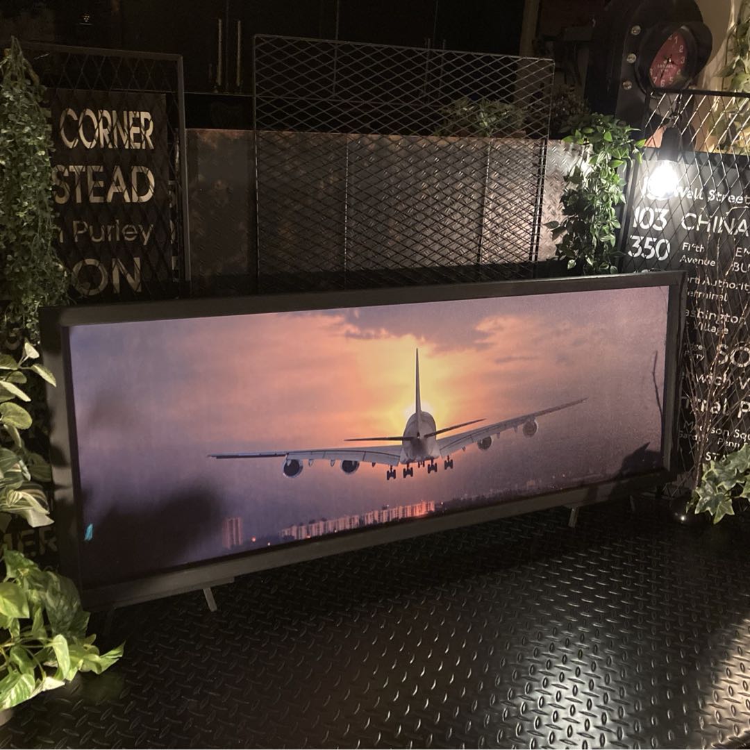 ｢FLY TOWARDS YOUR DREAMS｣Ver.2超超大型アートパネル 男前インテリア アメリカンビンテージ カフェインテリア レトロアメリカン 航空機 アートパネル 飛行機 industrial ノスタルジック アメリカンモダン 店舗展示品 店舗什器 DandyLifeSpace