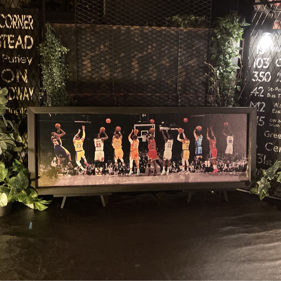 「NBA BASKETBALL ALLSTARS｣キャンバス製アートパネルB 男前インテリア カフェインテリア アメリカンビンテージ アメリカンダイナー ブルックリンスタイル アートパネル 店舗什器 店舗展示品 バスケットボール NBA ヘリテージスタイル DandyLifeSpace