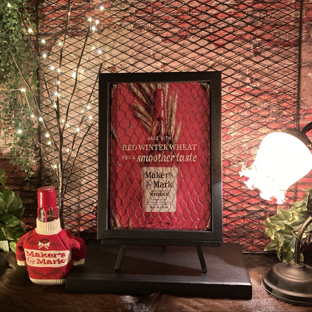 Rakuten - ｢Maker's Mark｣Type.Aメタル製アイアンフェンス加工アートパネル 男前インテリア アメリカンビンテージ アメリカンアンティーク アメリカンクラシック 男の隠れ家 アートパネル GARAGE カフェインテリア 店舗什器 店舗装飾 BAR アメリカンダイナー DandyLifeSpace