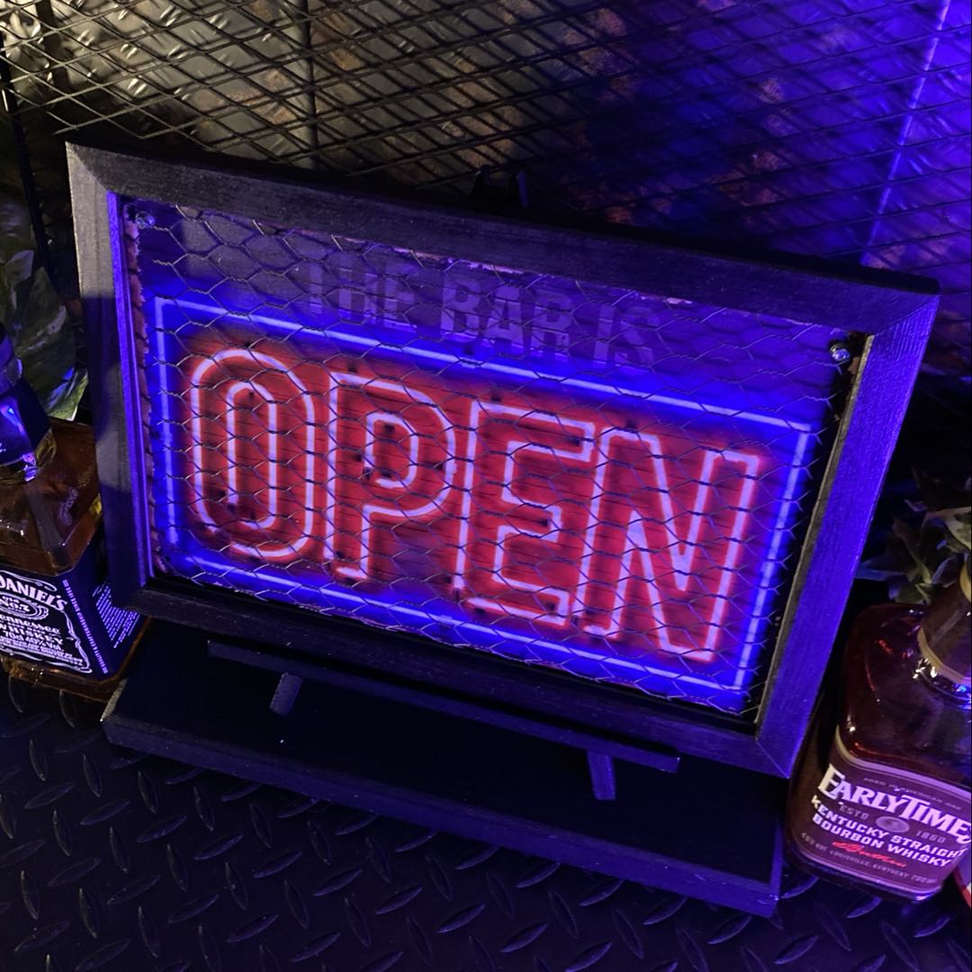 ｢OPEN＆BAR STYLE｣メタル製アイアンフェンス仕上ウッドアートパネル 男前インテリア アメリカンビンテージ アートパネル インダストリアル GARAGE ガレージ アメカジ雑貨 industrial BROOKLYN ミッドセンチュリーインテリア メタルサイン ブリキ看板 DandyLifeSpace
