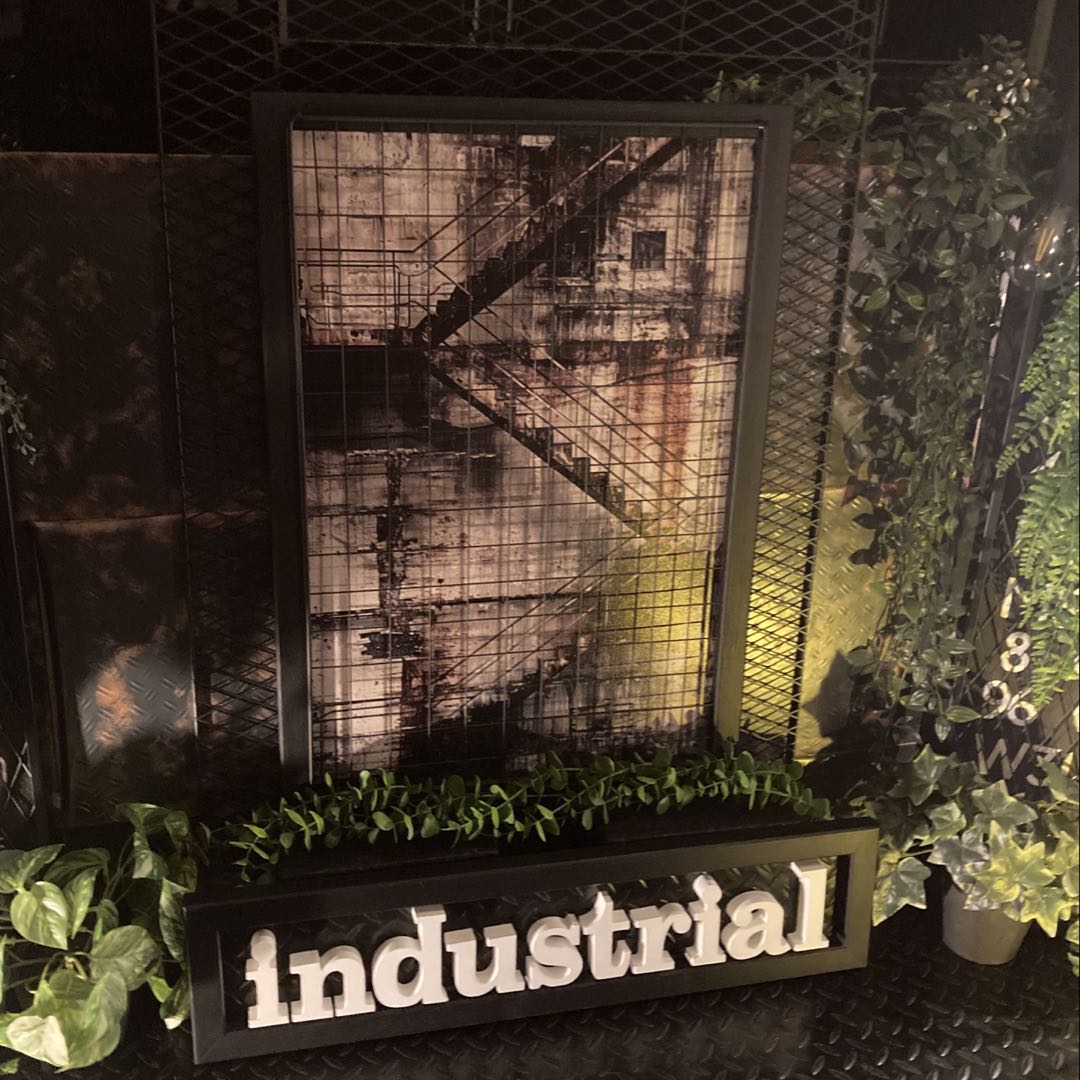 Rakuten - ｢INDUSTRIAL FIRE ESCAPE｣アイアンフェンス付きアートパネル ブルックリンスタイル 男前インテリア アメリカンビンテージ カフェインテリア インダストリアルインテリア 配管インテリア ウォールシェルフ industrial 鉄骨階段 ファイヤーエスケイプ DandyLifeSpace
