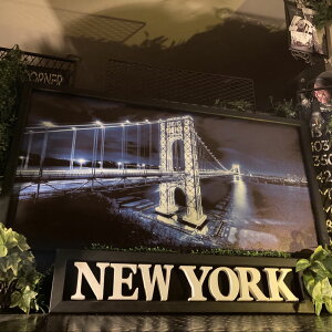 「N.Y.C.ジョージ・ワシントン・ブリッジ」キャンバス製 超超大型アートパネル ブルックリンスタイル 男前インテリア ニューヨークスタイル BROOKLYN アメリカンビンテージ NEWYORK インダストリアル ミッドセンチュリーインテリア アメリカンモダン DandyLifeSpace