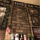 大特価SALE!! IRON WALL FENCE&ブリキ看板5点セットType.I ブルックリンスタイル 男前インテリア ウォールフェンス NEWYORK ア...