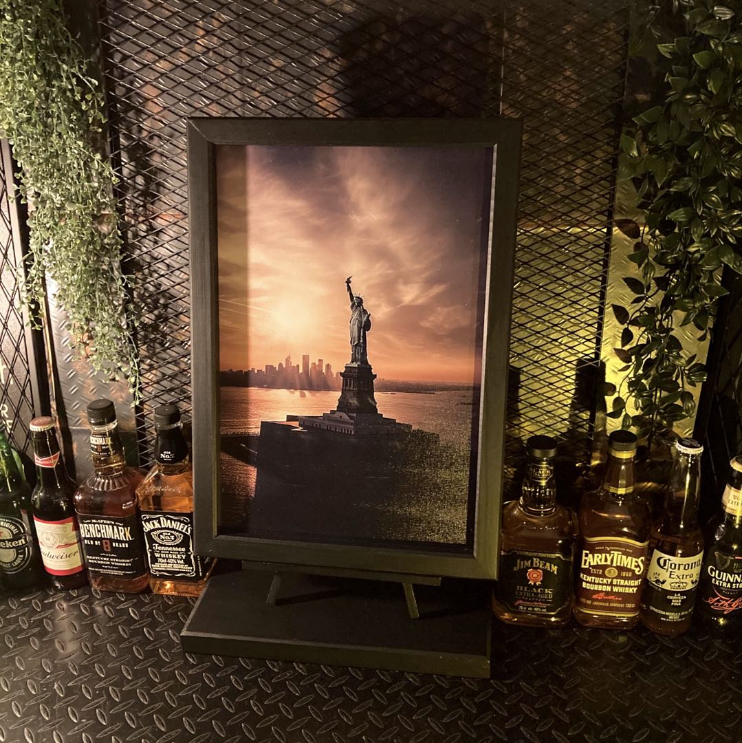 Rakuten - ｢NEWYORK 自由の女神｣Type.A キャンバス製アートパネル(額入り) ブルックリン 男前インテリア アメリカンビンテージ カフェインテリア バスロールサイン オールドアメリカン アメリカンアンティーク アメリカンクラシック アートパネル DandyLifeSpace
