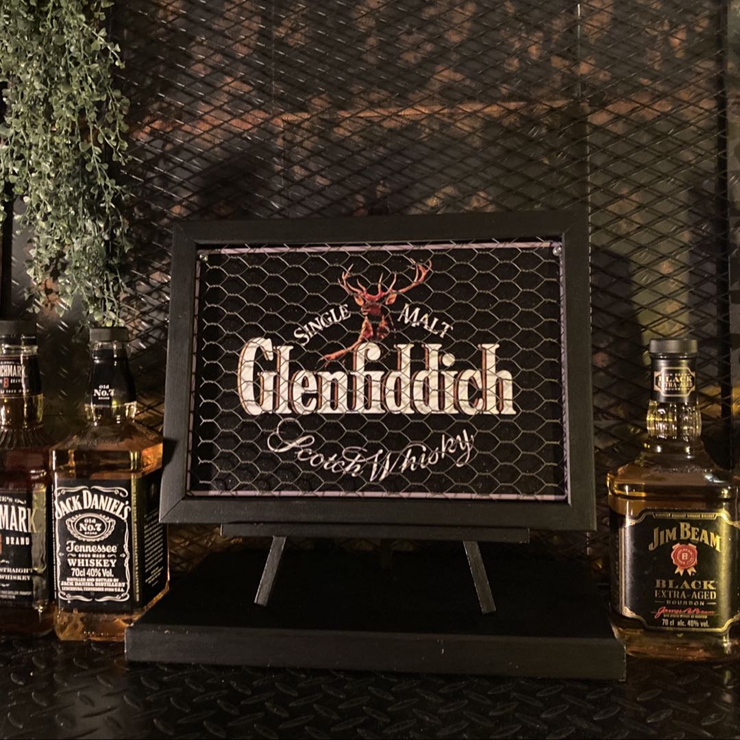 ｢Glenfidick(グレンフィディック)｣メタル製アイアンフェンス加工アート 男前インテリア アメリカンビン..