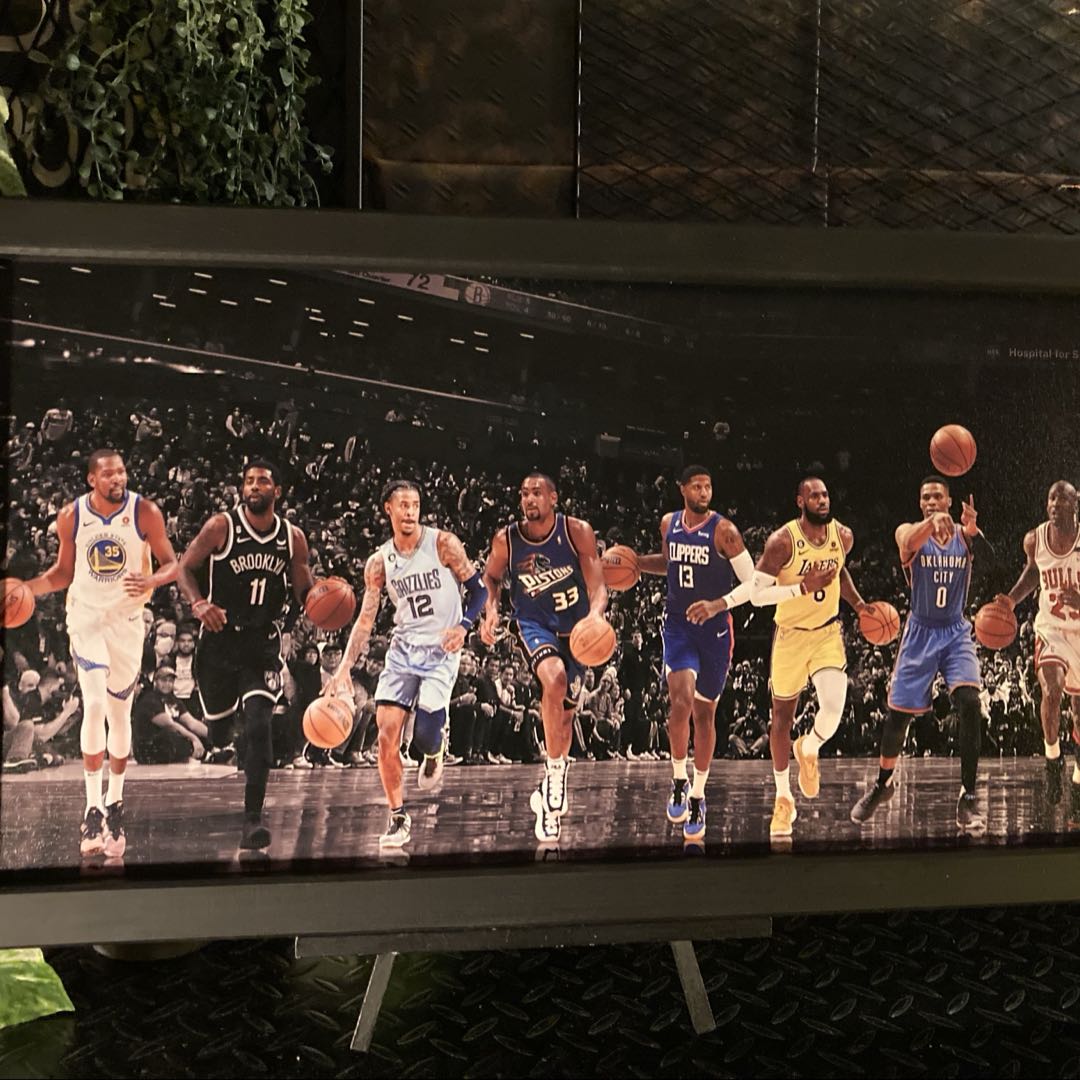 NBA BASKETBALL ALLSTARS キャンバス製 超大型アートパネル 男前インテリア カフェインテリア アメリカンビンテージ アメリカンダイナー ブルックリンスタイル アートパネル 店舗什器 店舗展示品 バスケットボール NBA ヘリテージスタイル DandyLifeSpace