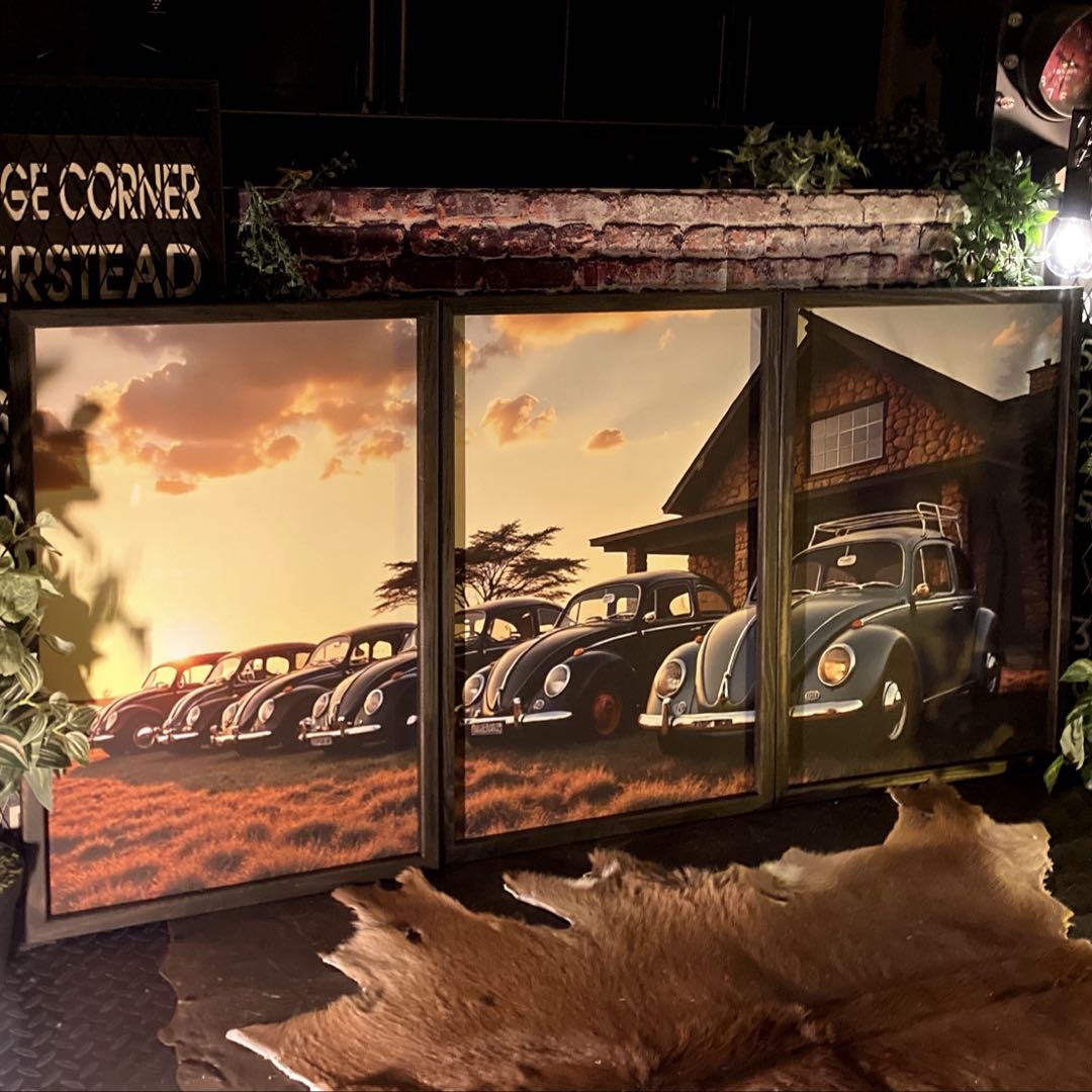 Rakuten - 3枚組｢Beetle＆Beetle｣キャンバス製3連アートパネル(額入り) ラスティック VINTAGE MANCAVE ブルックリンスタイル 男前インテリア アートパネル アメリカンモダンスタイル BROOKLYN アメリカンビンテージ ミッドセンチュリーインテリア DandyLifeSpace