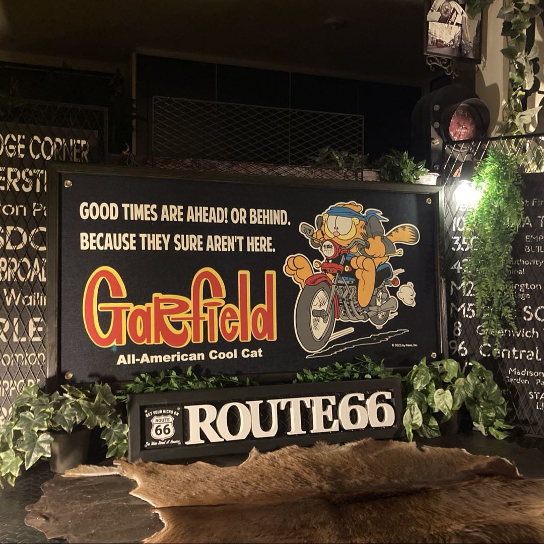 ｢THE GARFIELD｣デニム製(正規ライセンス)超超大型アートパネル アメリカンカジュアル アートパネル カフェインテリ アメリカンビンテージ 男前インテリア アメカジ雑貨 アメリカンダイナー アーリーアメリカン 店舗什器 店舗展示品 ガーフィールド DandyLifeSpace