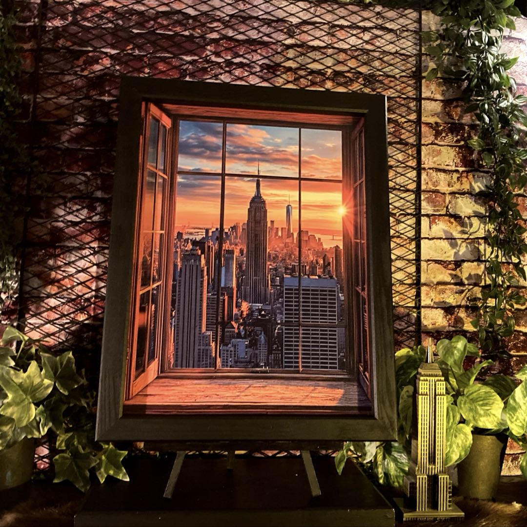 Rakuten - ｢EMPIRE STATE BUILDING ART｣キャンバス製アートパネル 男前インテリア アメリカンビンテージ ブルックリンスタイル NEWYORK カフェインテリア レトロアメリカン 店舗展示品 店舗什器 オールドアメリカン アートパネル DandyLifeSpace