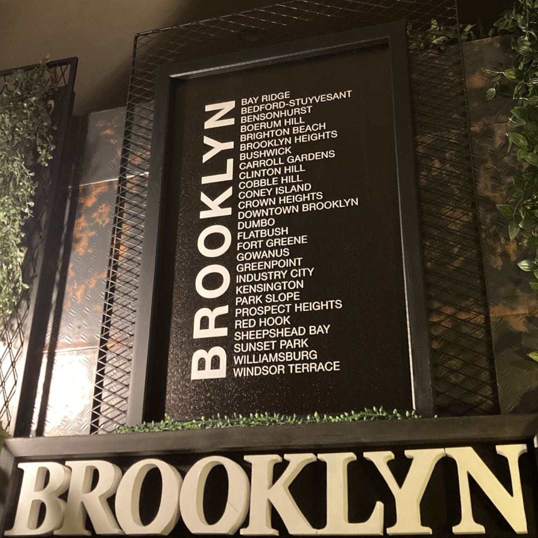 ｢N.Y.C. BROOKLYN ART｣キャンバス製アートパネル大型サイズ ブルックリンスタイル 男前インテリア アメリカンビンテージ カフェインテリア インダストリアル バスロールサイン アートパネル 店舗什器 店舗装飾 アメカジ雑貨 DandyLifeSpace
