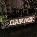 ｢GARAGE｣Type.B!! ビンテージ立体LOGOアートパネル(額付き)!! ブルックリン 男前インテリア アメリカンビンテージ カフェインテリア RO..