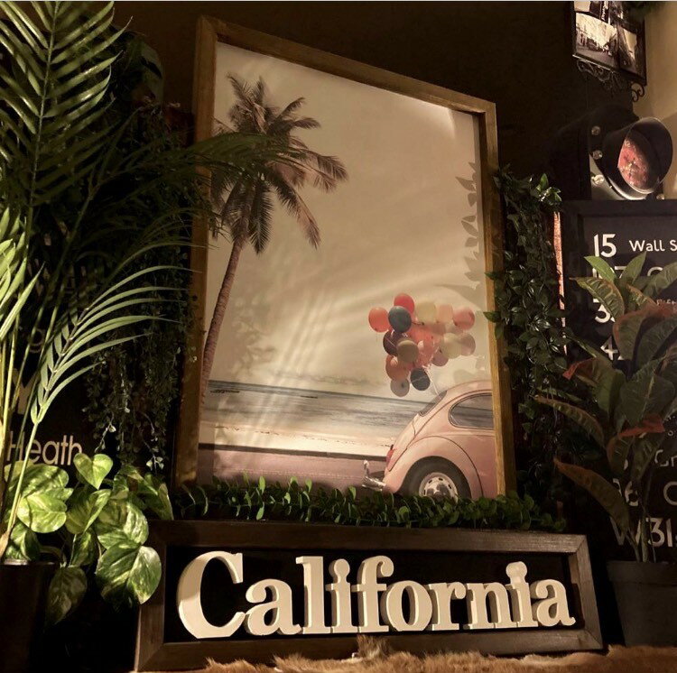 Rakuten - ｢CALIFORNIA VINTAGE｣Ver.4!! 高級アートパネル(額付き)!! ウエストコーストインテリア マリンインテリア カフェインテリア 西海岸インテリア California アメリカンビンテージ アートパネル カリフォルニア ワーゲンバス DandyLifeSpace