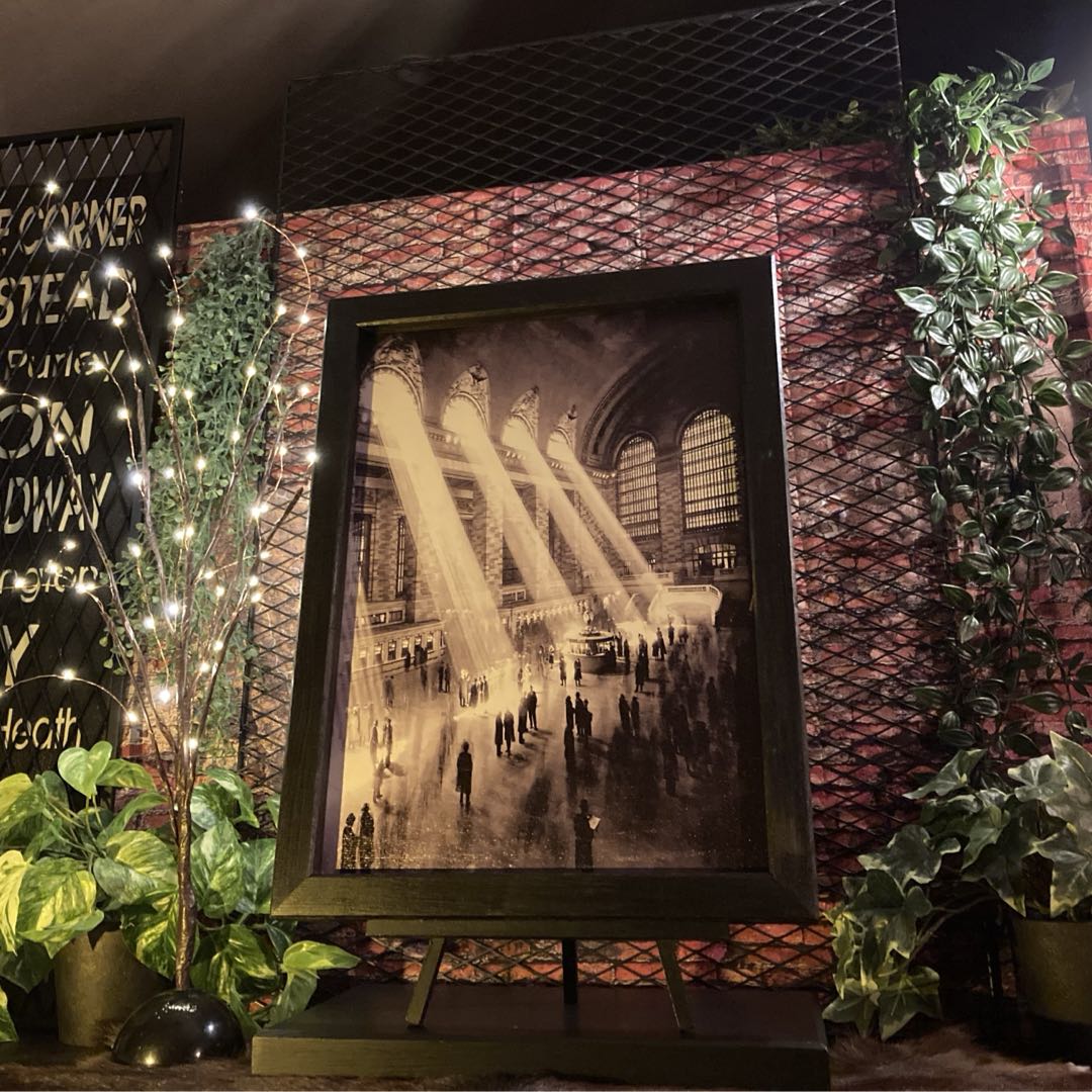 ｢N.Y. GRAND CENTRAL ST.｣キャンバス製 高級アートパネル ブルックリンスタイル 男前インテリア アメリカンビンテージ インダストリアル アートパネル バスロールサイン NEWYORK アメリカンアンティーク マンハッタン Manhattan DandyLifeSpace