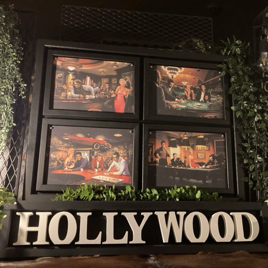 Rakuten - 永久保存版｢HOLLYWOOD STAR ART｣4連ウッドアートパネル アートパネル HOLLYWOOD アメリカンビンテージ カフェインテリア アメリカンダイナー ハンフリーボガート エルビスプレスリー マリリンモンロー ジェームスディーン DandyLifeSpace