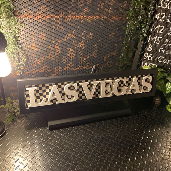｢LAS VEGAS｣!! 立体LOGOウッドアートパネル(額入り)!! 大型サイズ!! ブルックリン 男前インテリア BROOKLYN アメリカンビンテージ カフェインテリア アートパネル NEWYORK バスロールサイン ニューヨークスタイル オールドアメリカン DandyLifeSpaceのサムネイル