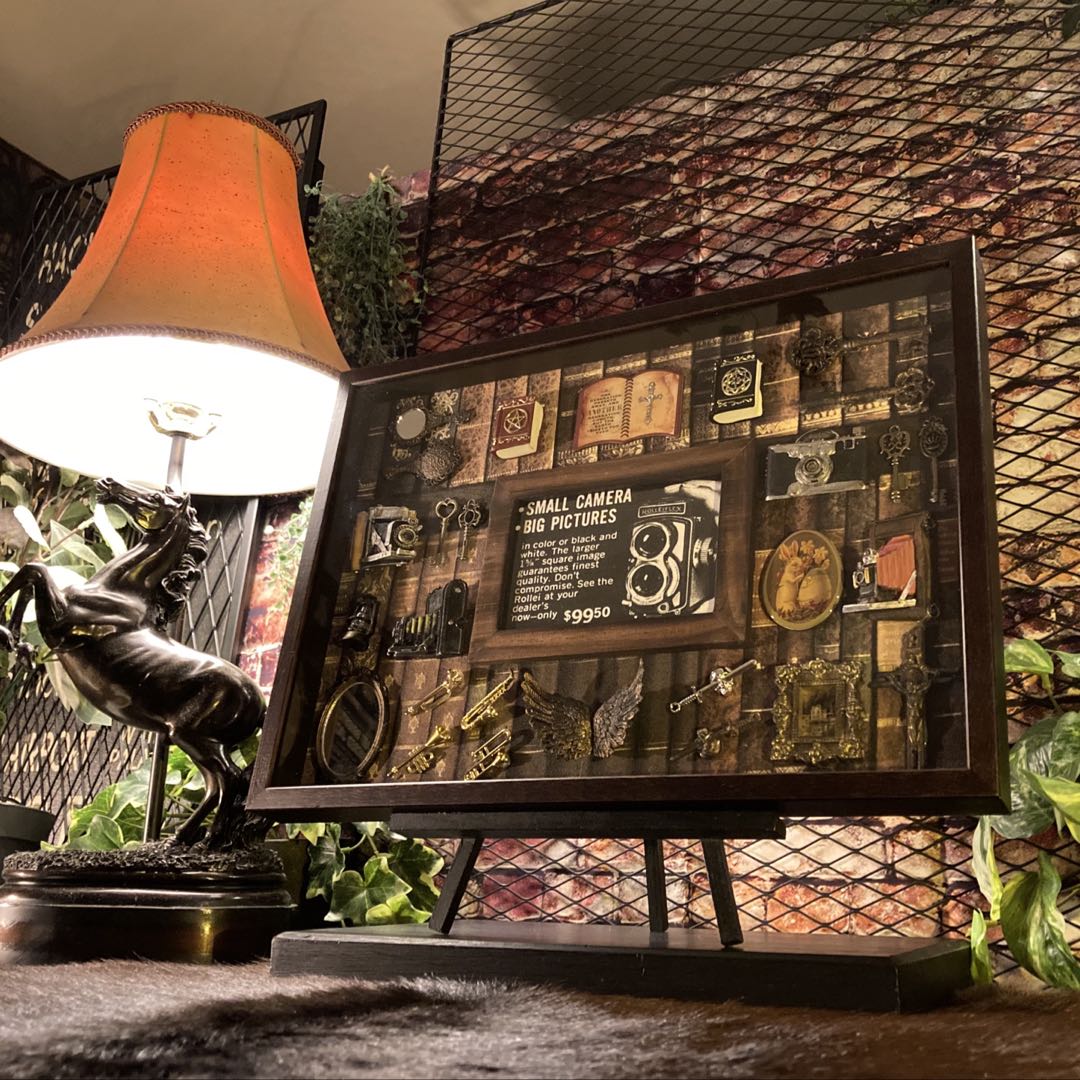 Rakuten - 大特価｢ANTIQUE COLLECTION BOX｣高級アートフレーム ブルックリンインテリア 男前インテリア インダストリアル BROOKLYN アメリカンビンテージ オールドアメリカン 店舗什器 アメリカンアンティーク 店舗展示品 アメリカンクラシック DandyLifeSpace
