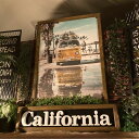 「ORANGE WAGEN BUS」!! キャンバス製 大型アートパネル(額付き)!! アートパネル 店舗什器 カリフォルニア California ヴィンテージ ウエストコーストインテリア 西海岸スタイル エスニック ビーチ カフェインテリア HAWAII BARI DandyLifeSpace