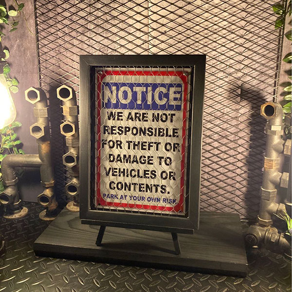 Rakuten - ｢NOTICE｣!! メタル製 アイアンフェンス仕上げ アートパネル(額付き)!! カフェインテリア オールドアメリカン アメリカンカジュアル ティンプレート ブリキ看板 アメリカンビンテージ レトロアメリカン ガレージインテリア 男前インテリア アートパネル DandyLifeSpace