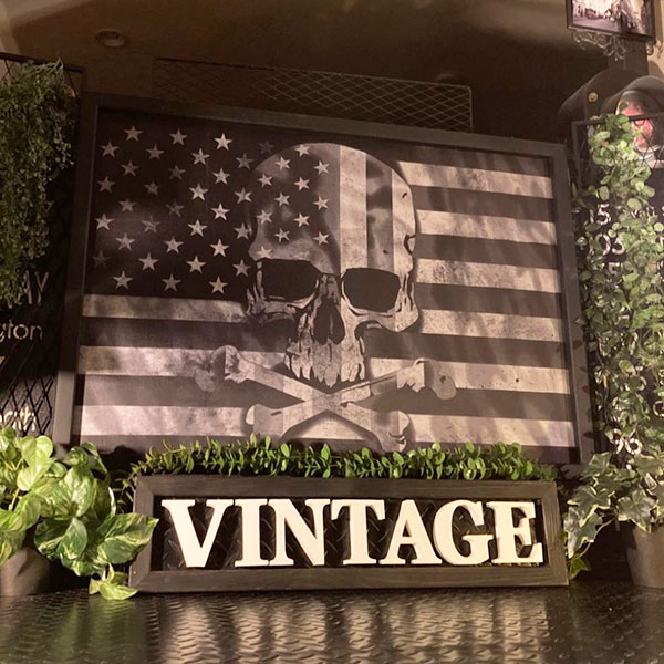 Rakuten - ｢SKULL HEAD VINTAGE ART｣!! 超大型アートパネル(額付き)!! アメリカンビンテージ ブルックリンスタイル 男前インテリア カフェインテリア アートパネル オールドアメリカン レトロアメリカン ヴィンテージ VINTAGE ROUTE66 GARAGE DandyLifeSpace