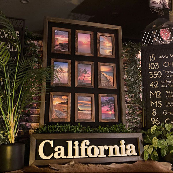 Rakuten - ｢SUNSET OCEAN COLLECTION｣!! 9連奏 立体アートパネル!! アートパネル カリフォルニア ハワイアンインテリア California 西海岸スタイル ウエストコーストインテリア 店舗什器 店舗展示品 ミッドセンチュリーインテリア モダンアート 椰子の木 DandyLifeSpace