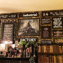 「STEAM PUNK WORLD」!! 高級アートパネル!! 超大型サイズ!! ブルックリン 男前インテリア NEWYORK アメリカンビンテージ アートパネル カフェインテリア BROOKLYN インダストリアルインテリア スチームパンク industrial SL バスロールサイン DandyLifeSpace(3)