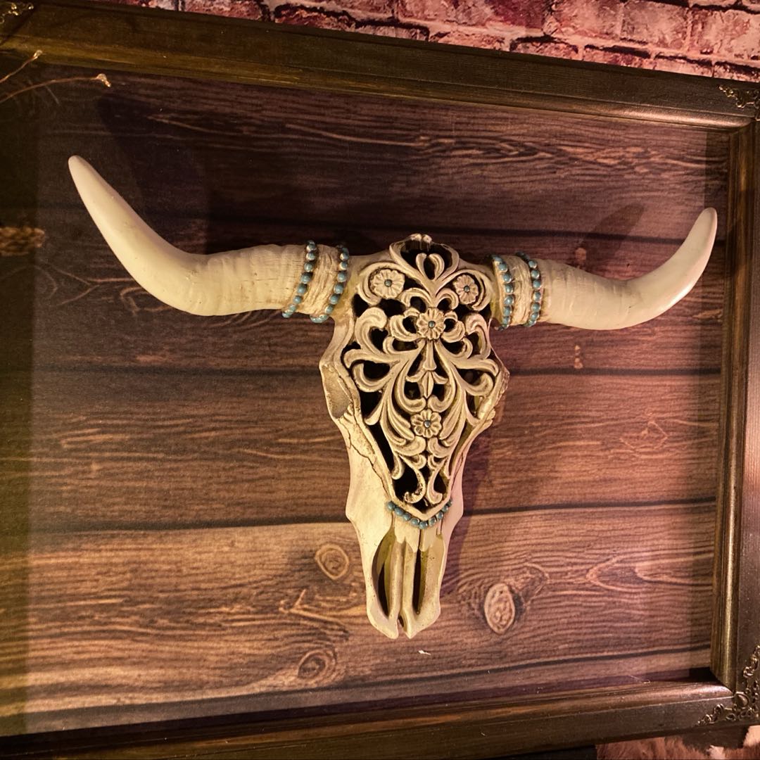 希少品 ヴィンテージ　ビッグサイズ　スカルヘッド　バッファロースカル Amazon.co.jp: ネイティブ アメリカン バッファロー スカルヘッド/牛