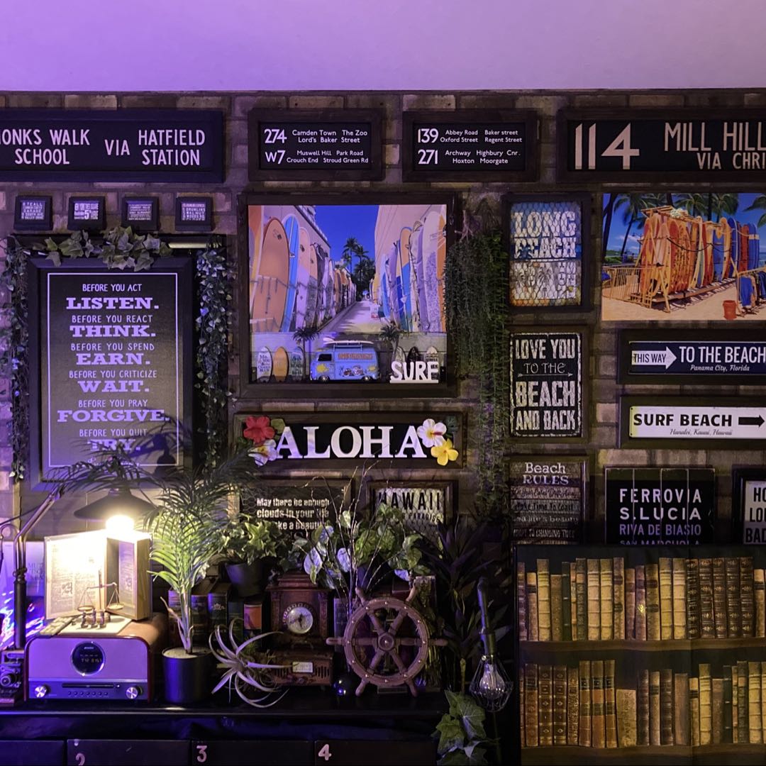 ｢栗山義勝 ハワイアン・アート・セレクション Type.F｣ウッドアートパネル ウエストコーストインテリア アートパネル マリンインテリア 西海岸スタイル サーフボード ワーゲンバス ハワイアンインテリア カリフォルニア アートパネル California DandyLifeSpace