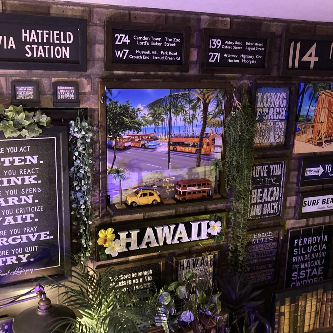 ｢栗山義勝 ハワイアン・アート・セレクション Type.B｣ウッドアートパネル ウエストコーストインテリア アートパネル マリンインテリア 西海岸スタイル サーフボード ワーゲンバス ハワイアンインテリア カリフォルニア アートパネル California DandyLifeSpace