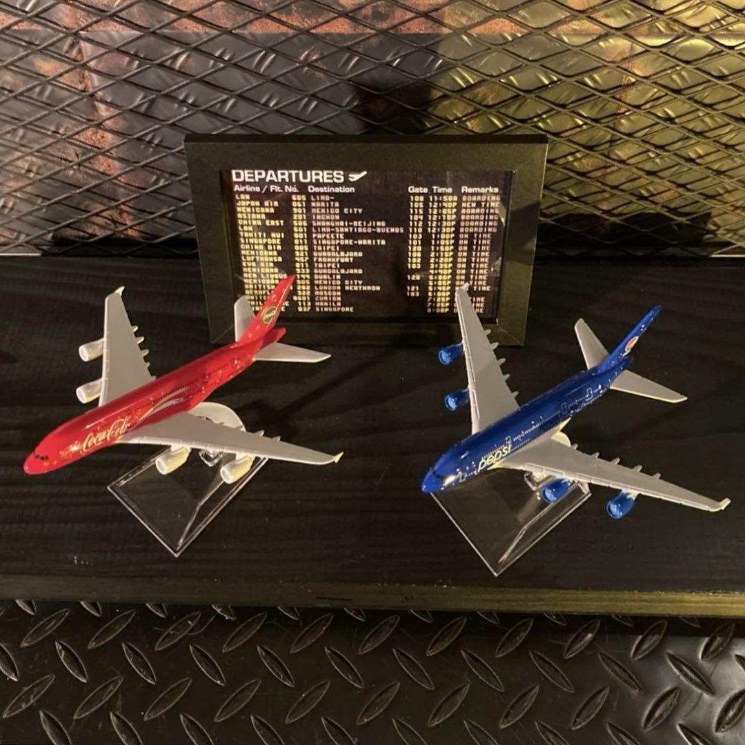 3点セット「COCA-COLA&PEPSI」ダイキャスト製 航空機オブジェ 男前インテリア カフェインテリア インダストリアル 卓上雑貨 ジャンボジェット機 航空機オブジェ 飛行機 エアバス ボーイング アメリカンビンテージ 卓上小物 デスクオブジェ 店舗展示品 DandyLifeSpace