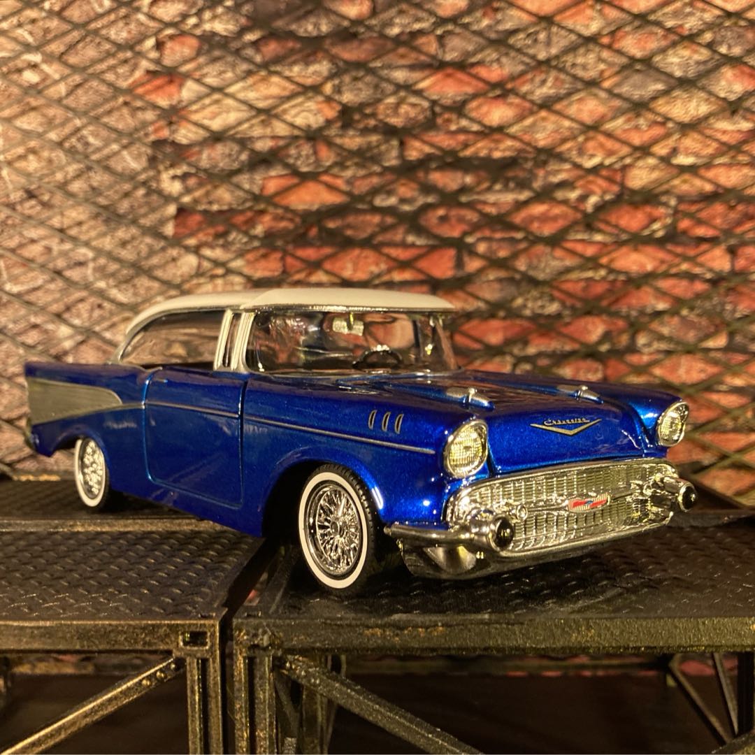 American Classic!! 1957 CHEVROLET BEL AIR!! 男前インテリア アメリカンビンテージ オールドアメリカン アメリカンカジュアル ダイキャストミニカー アメリカンダイナー 店舗什器 モーターマックス 店舗展示品 マッスルカー MOTORMAX クラシックカー DandyLifeSpace