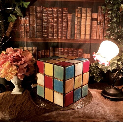Rubik'#sCube 花台 アンティークオブジェ 陶器製｢Rubik'#s Cu...
