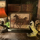 大特価SALE!! 2点セット!! 馬のオブジェ&キャンバス製アートパネルType.B!! アメリカンアンティーク NEWYORKCAFE アメリカンクラシック...