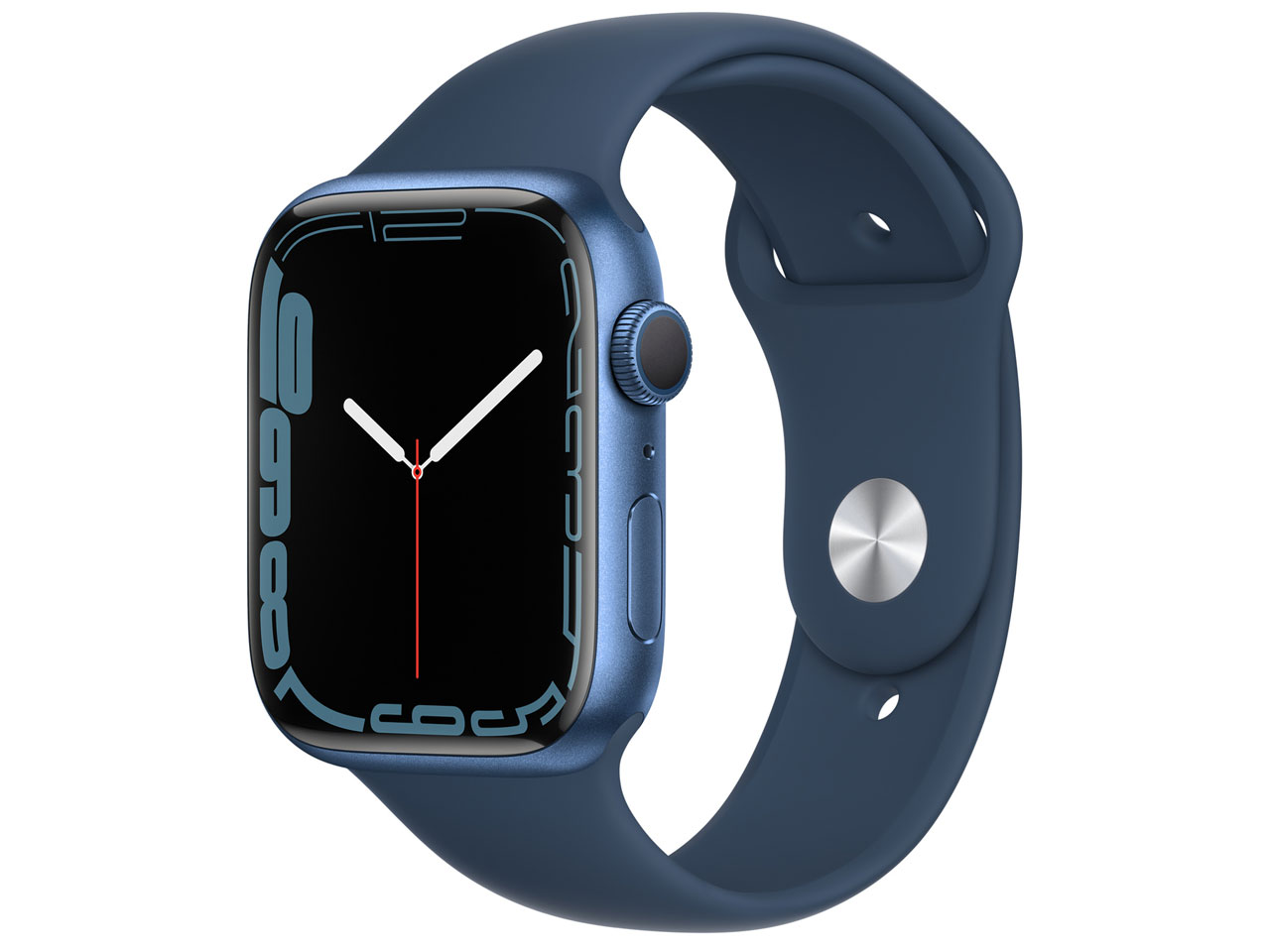 新品 あす楽 Apple Watch Series 7 GPSモデル 45mm MKN83J/A [アビスブルースポーツバンド] アップルウォッチ 4549995257946