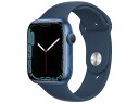 [新品 訳あり] 外箱のみ開封済 保証未開始 Apple Watch Series 7 GPSモデル 45mm MKN83J/A [アビスブルースポーツバンド] アップルウォッチ 4549995257946