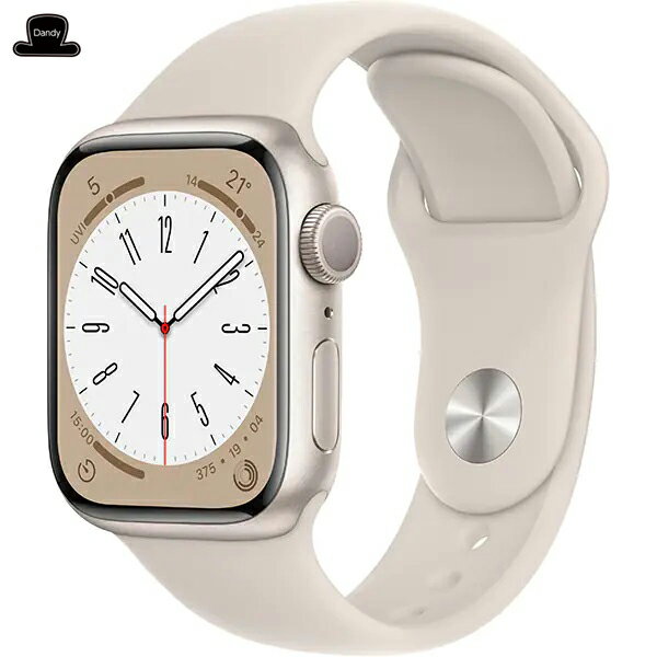 新品未開封 あす楽 Apple Watch Series 8 GPSモデル 41mm MNP63J/A [スターライトスポーツバンド] アップルウォッチ 4549995337426