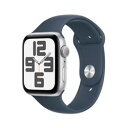 新品未開封 あす楽 Apple アップル Apple Watch SE 第2世代 GPSモデル 44mm MREE3J/A シルバー/ストームブルースポーツバンド M/L 4549995399141