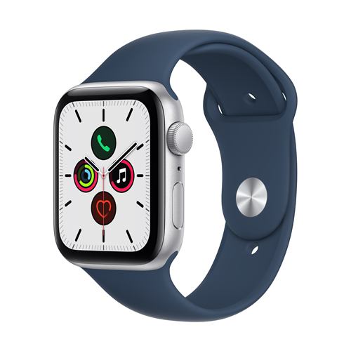 [新品] Apple Watch SE GPSモデル 44mm MKQ43J/A シルバーアルミニウムケースとアビスブルースポーツバンド アップルウォッチ 4549995257243