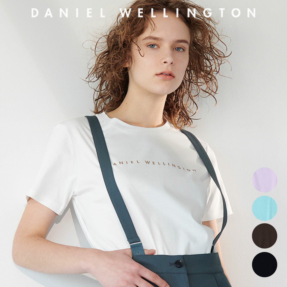 【公式】 ダニエルウェリントン クルーネック Tシャツ Daniel Wellington Tシャツ 丸首 半袖 レディース ストレッチコットン ブランド DW 女性 彼女 妻 プレゼント 誕生日 記念日 お揃い ファッション シンプル Sサイズ Mサイズ Lサイズ