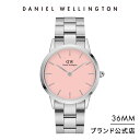 腕時計 レディース ダニエルウェリントン DW 腕時計 Iconic Link Pastel Blush 36mm 時計 ブランド 20代 30代 ウォッチ ピンク パステル シルバー 限定モデル ギフト かわいい 大人可愛い 上品 シンプル ビジネス エレガント プレゼント 祝い 記念 公式 2年保証 送料無料