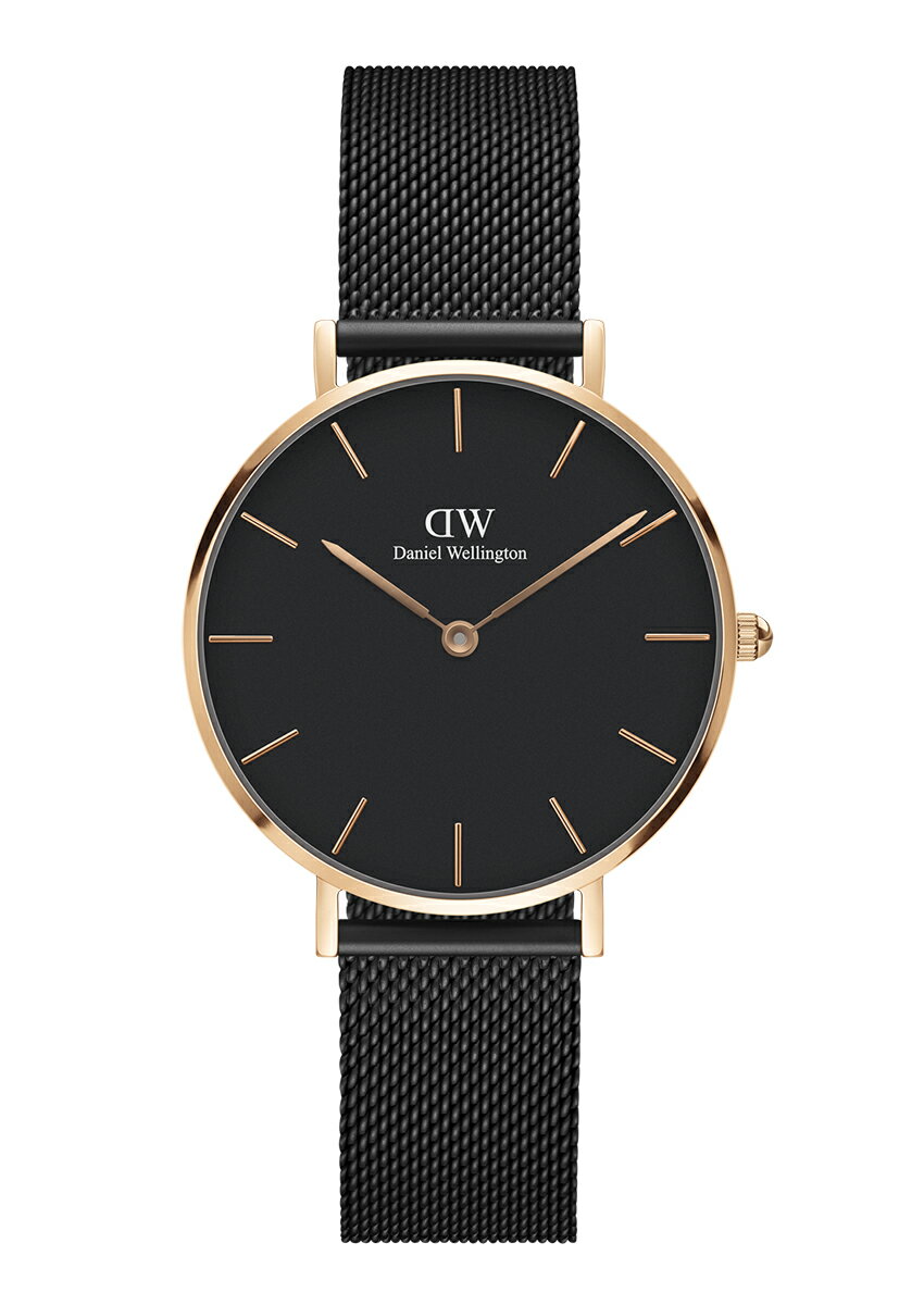 【公式ショップ/2年保証/送料無料】ダニエルウェリントン DW 腕時計 カップルセット DW Petite Ashfield 36mm Rosegold + Petite Ashfield 32mm Rosegold メッシュ クラシック ぺティート アッシュフィールド ブラック ローズゴールド 彼氏 彼女 プレゼント ギフト シンプル